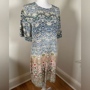 Anthropologie Kachel Patterned Silk Dress Size 8